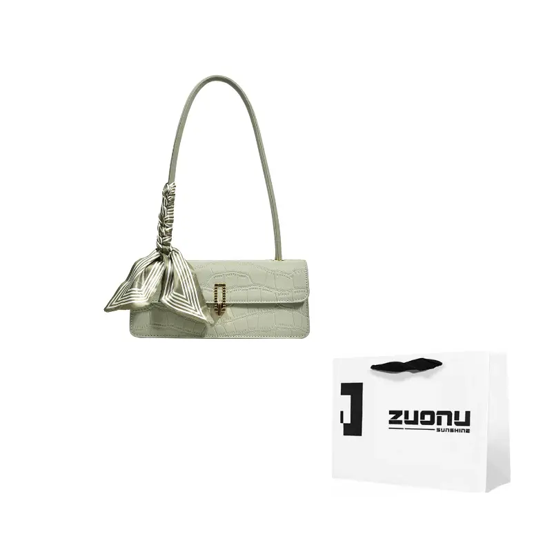 

ZUONU Плечевая сумка маленькая квадратная женская, Light Green