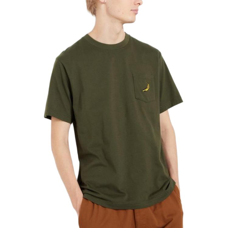 Uniqlo Футболка унисекс темно-оливкового цвета, темно-оливковая — фото 4
