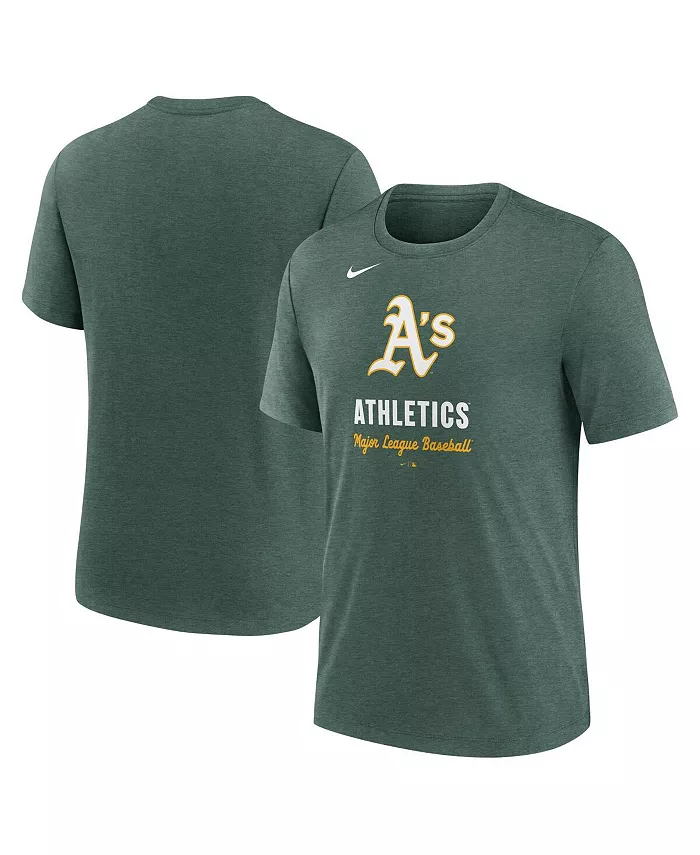 

Мужская футболка Heather Green Athletics Logo Tri-Blend Nike
