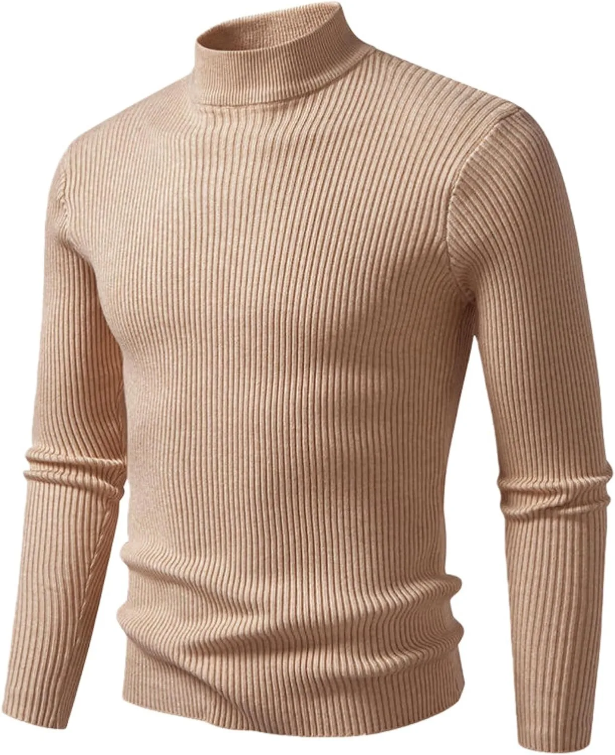 

Мужской однотонный свитер с воротником-стойкой FOLKFOLD