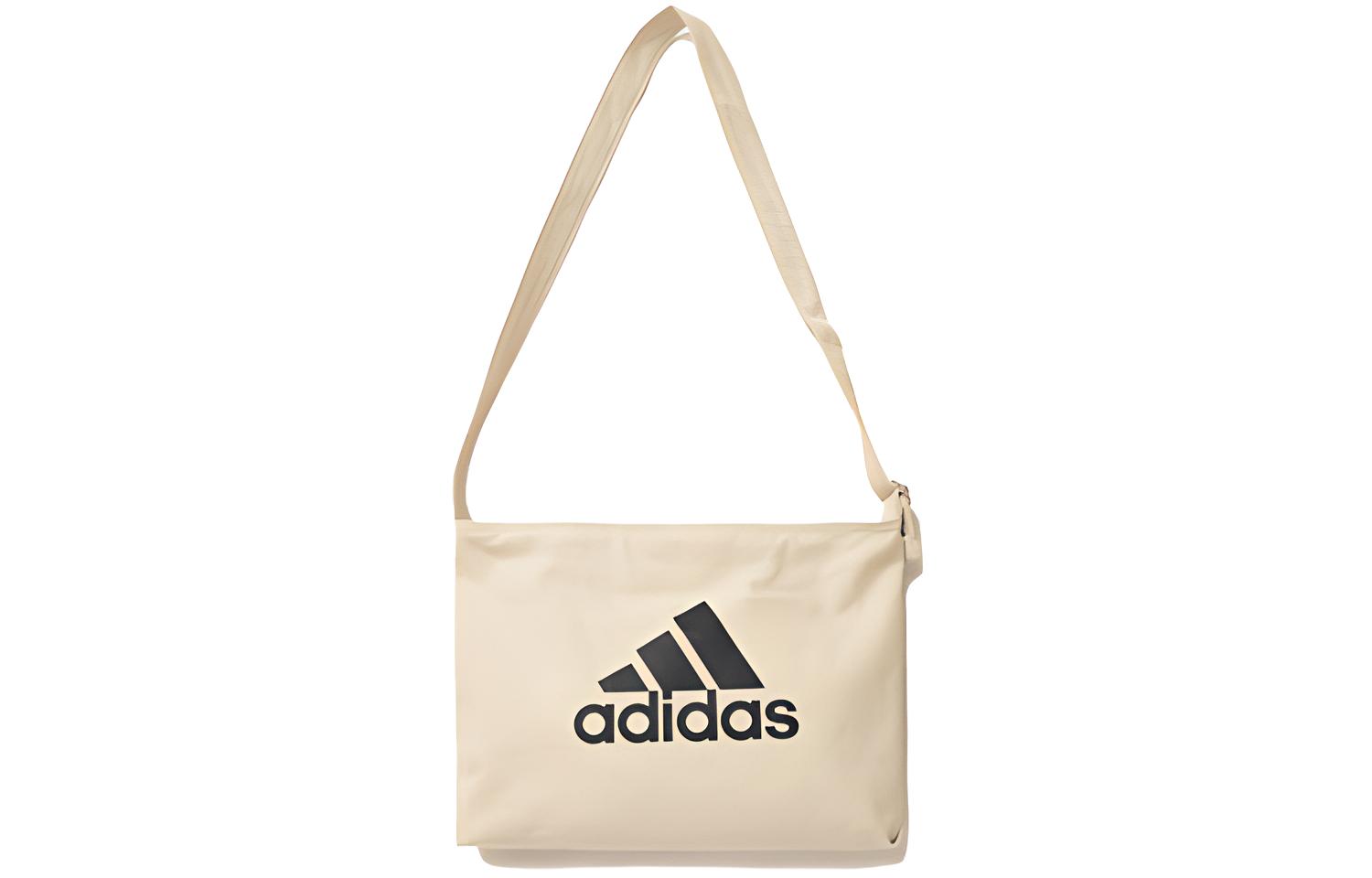 

Adidas Сумка через плечо из хлопка, обычная, унисекс, белая