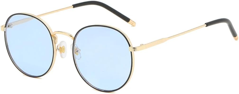 

Классические роскошные солнцезащитные очки в крупной овальной металлической оправе для женщин и мужчин, для путешествий, вождения и активного отдыха, с защитой от УФ-излучения UV400 TVTBBVV, Gold Blue