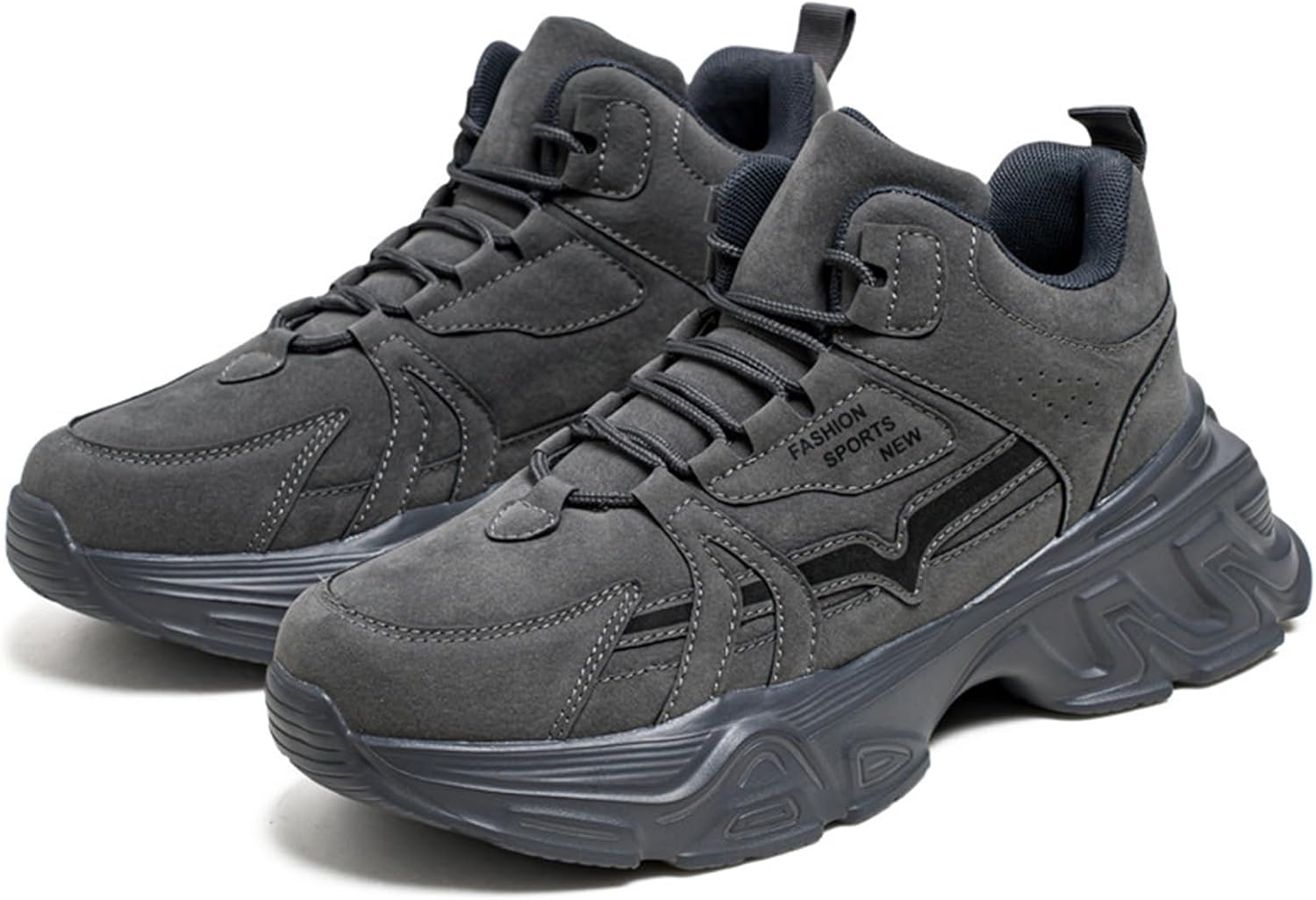 

Мужские высокие кеды повседневные спортивные ботинки массивные высокие модные кроссовки для мужчин Spwagym, серый