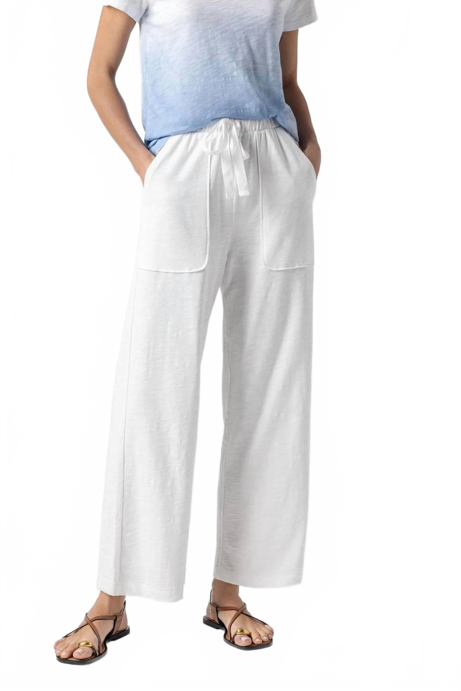 

Брюки на шнурке белые Lilla P