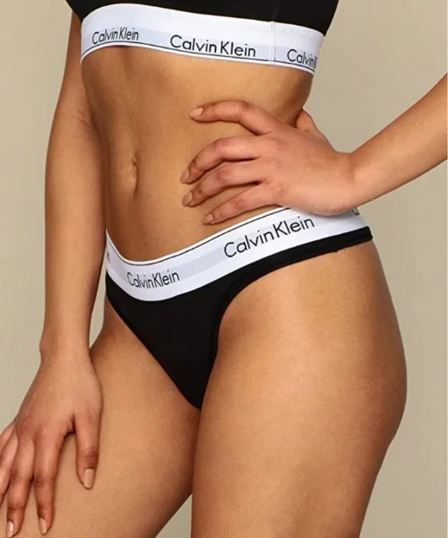 Трусы T-бэк Calvin Klein Modern Cotton F3786, черный