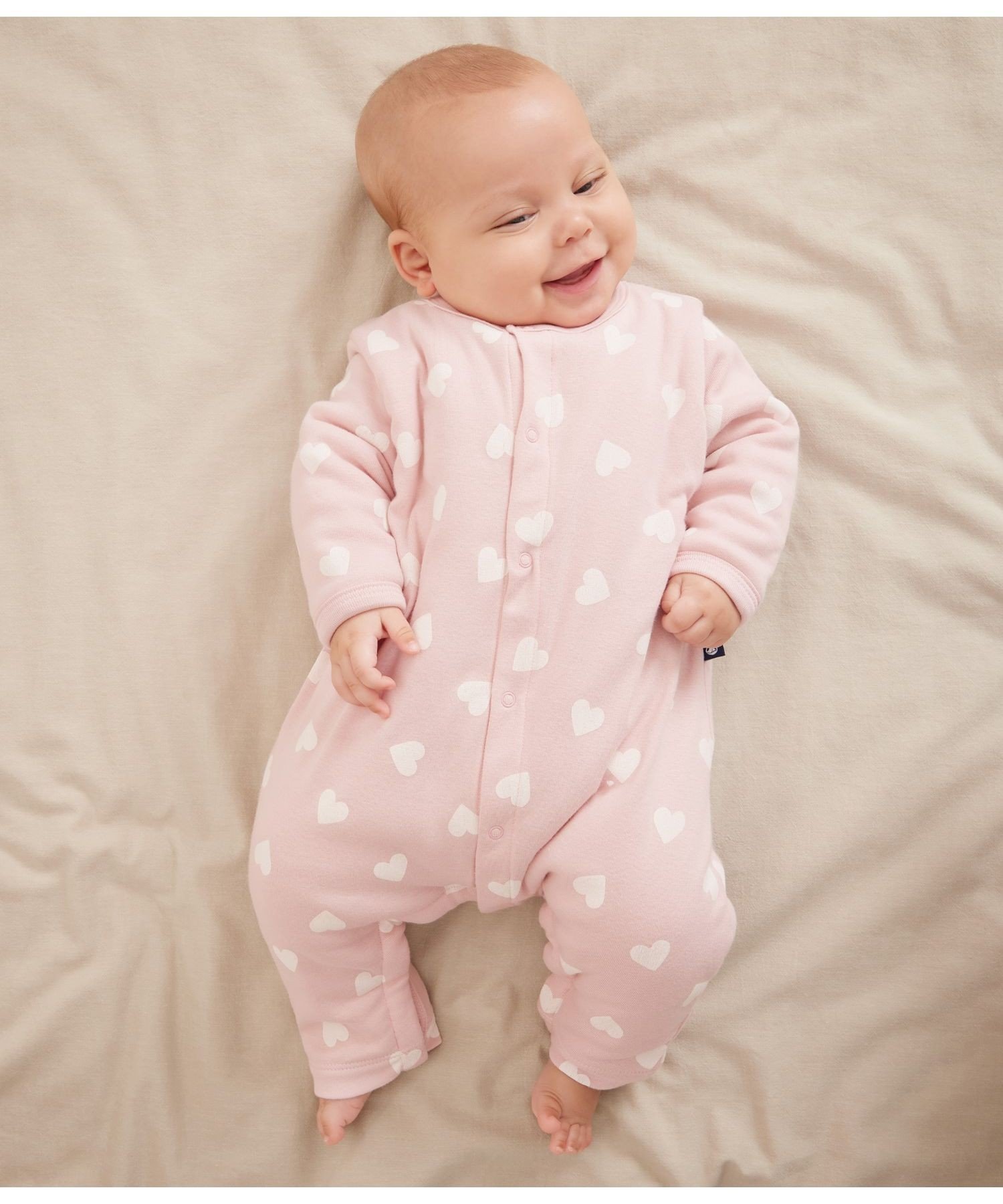 Комбинезон Комбинация Petit Bateau, Light pink/off-white