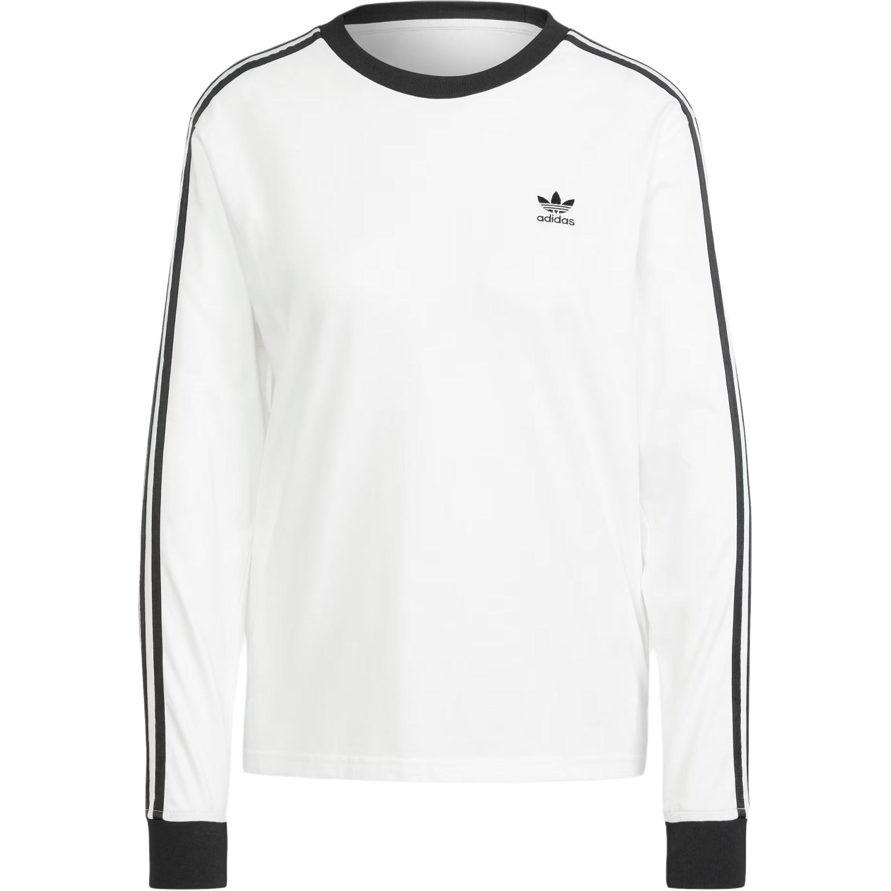 Adicolor 3 Stripes обычная футболка с длинным рукавом Adidas Originals, белый — фото 3