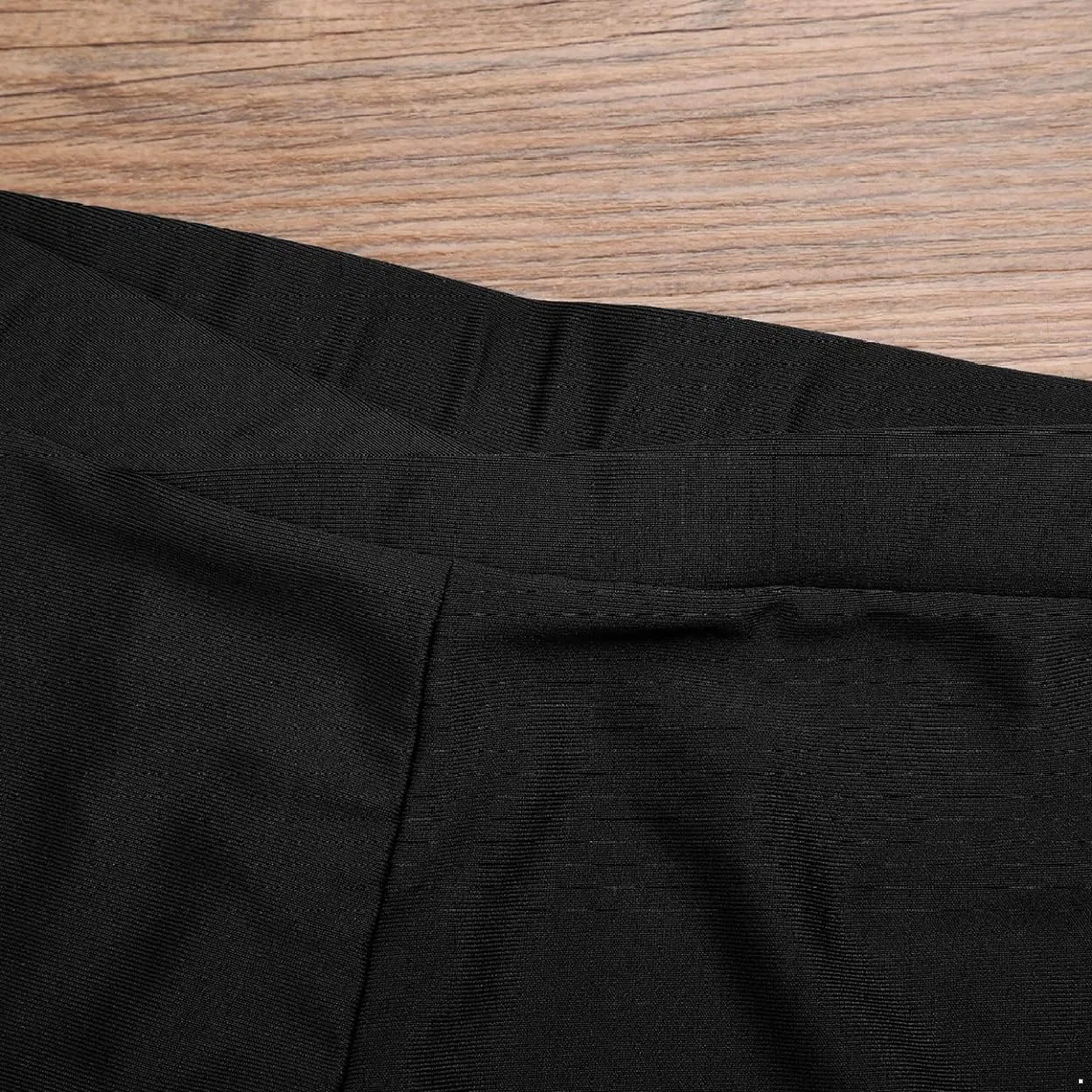 Шорты гимнастические для девочек V-образный пояс Venjoe, Black — фото 2