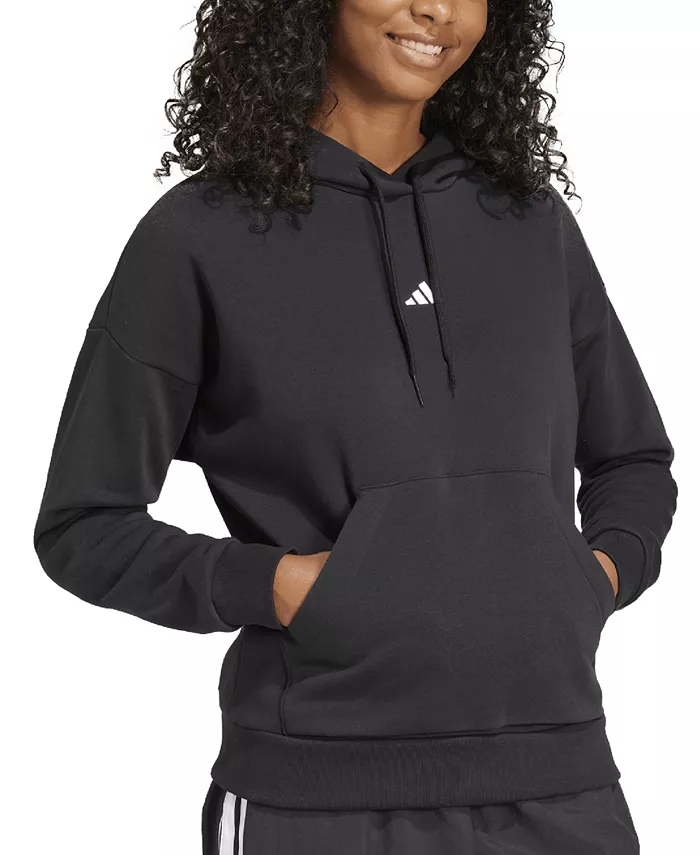 Женская толстовка с длинными рукавами и логотипом Essentials adidas, черный — фото 3