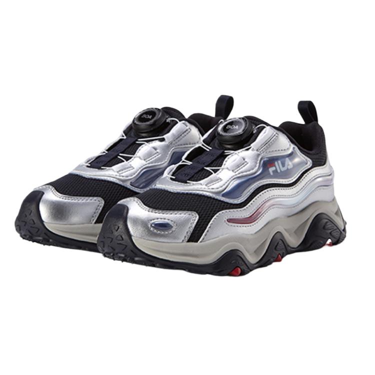 FILA KIDS BOA противоскользящие износостойкие низкие детские уличные кроссовки Legend Blue Deep Burgundy Kids — фото 3