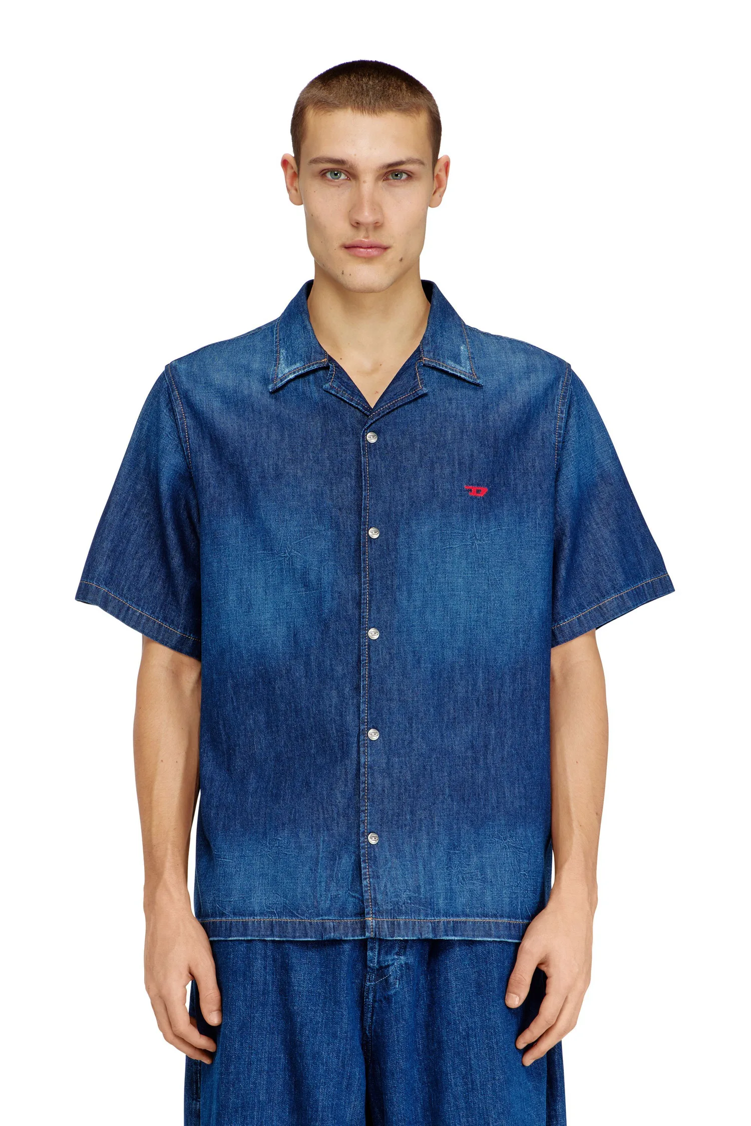 Мужская джинсовая рубашка D-NABIL-D Diesel, Dark indigo blue — фото 4