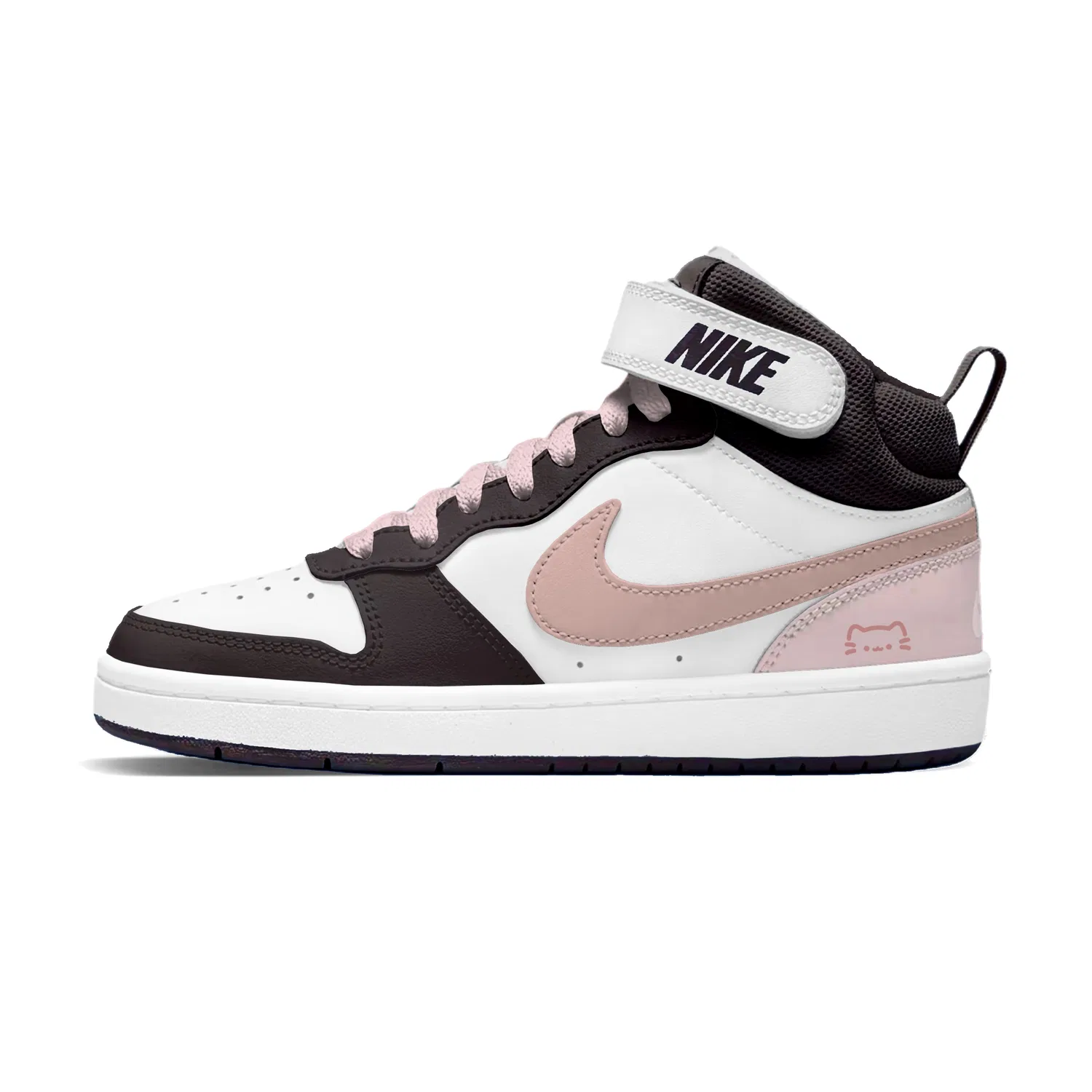 Детские кроссовки для скейтбординга Nike Court Borough 2 Mid Top розовые