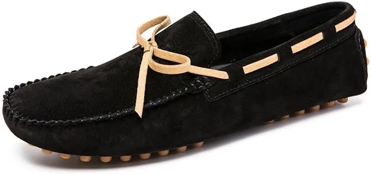 Лоферы мужские замшевые, Solid Color, Black SayfuR
