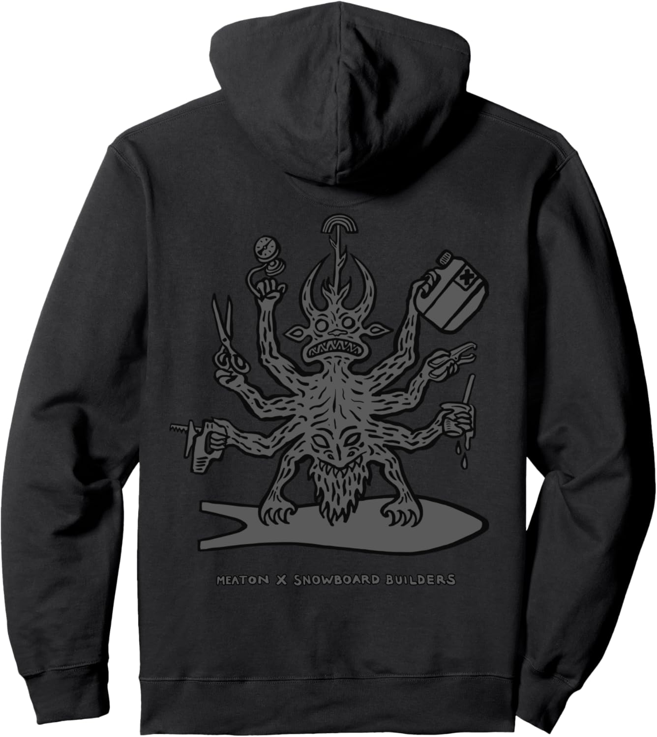 

Худи MEATON X SNOWBOARD BUILDERS: SHMOYGEN, черный (black 19-3911tcx), размер S