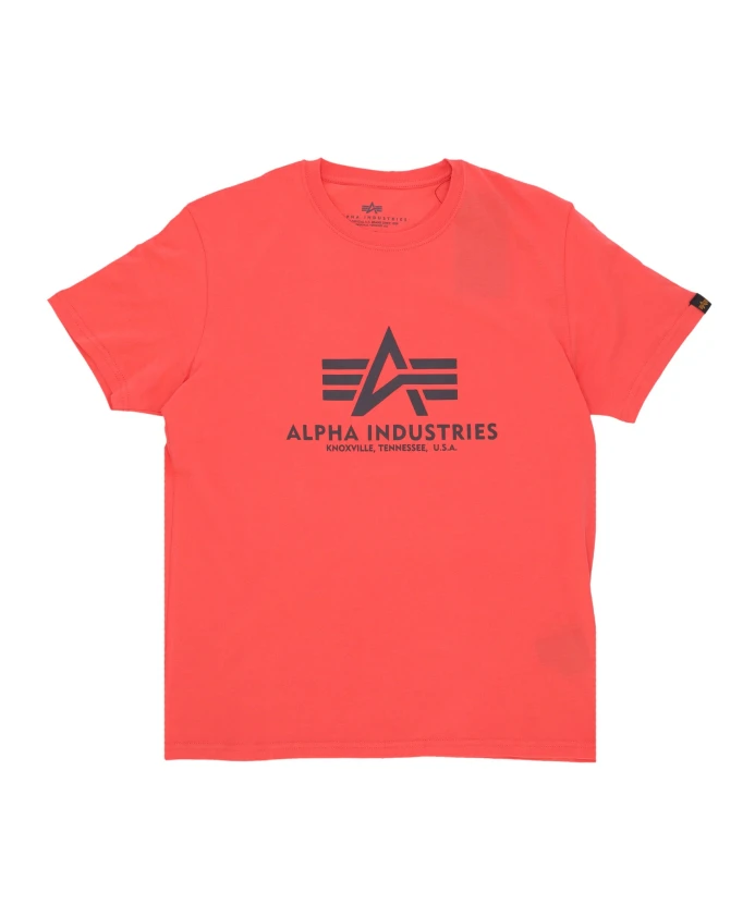 

Красная базовая футболка с коротким рукавом Alpha Industries, красный