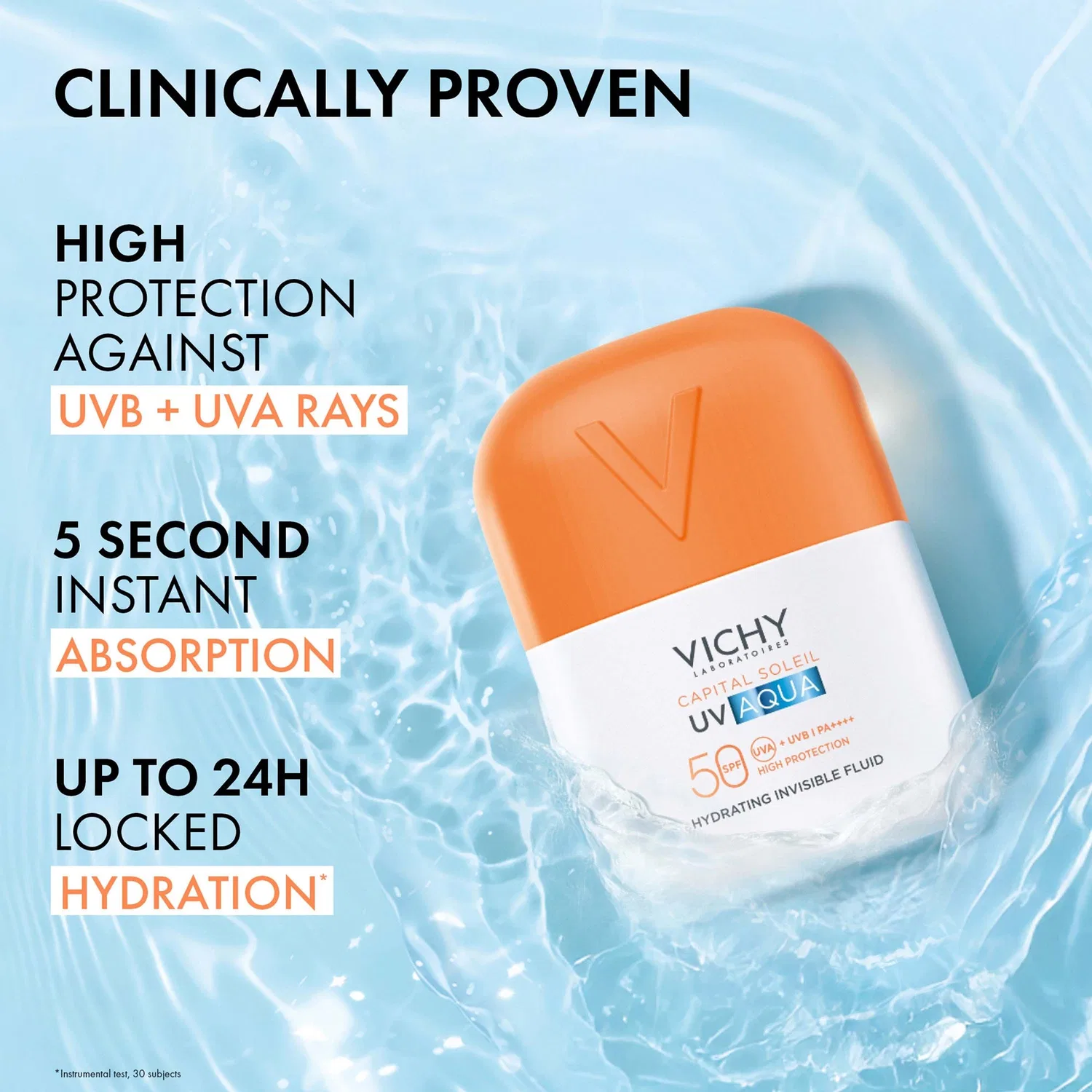 Capital Soleil UV Aqua Hydrating Invisible Fluid SPF 50 50 мл Vichy — фото 4
