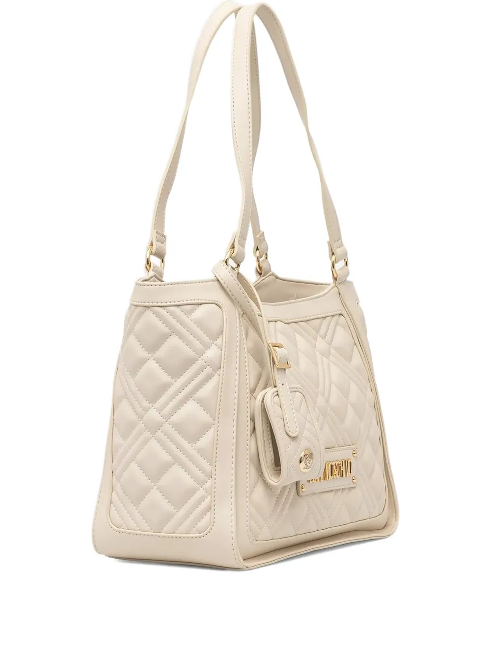 

Сумка со стеганым логотипом Love Moschino, нейтральный