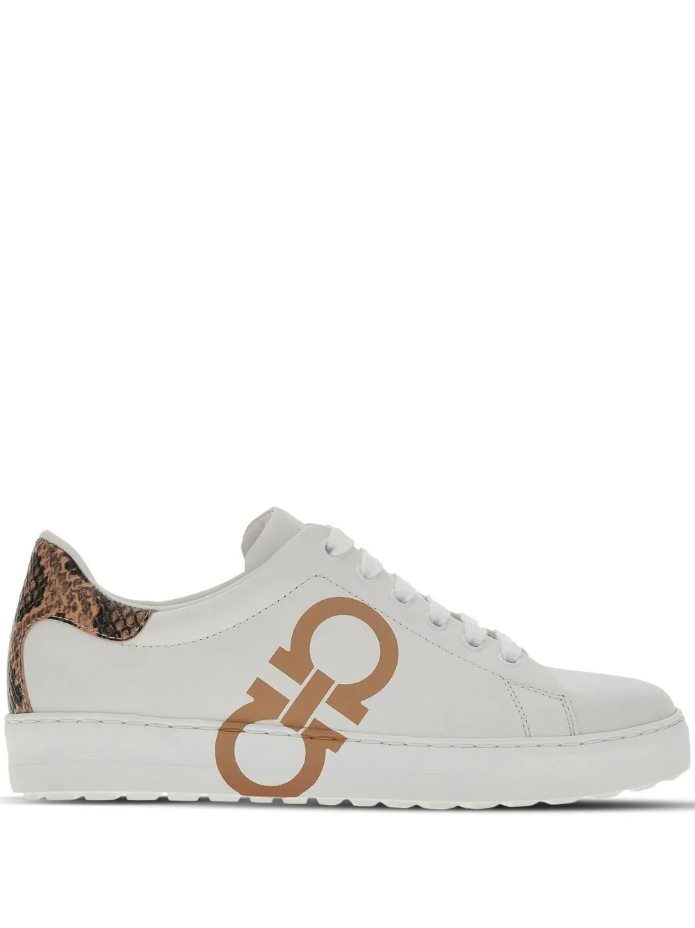 Кроссовки с декором Gancini Ferragamo, белый