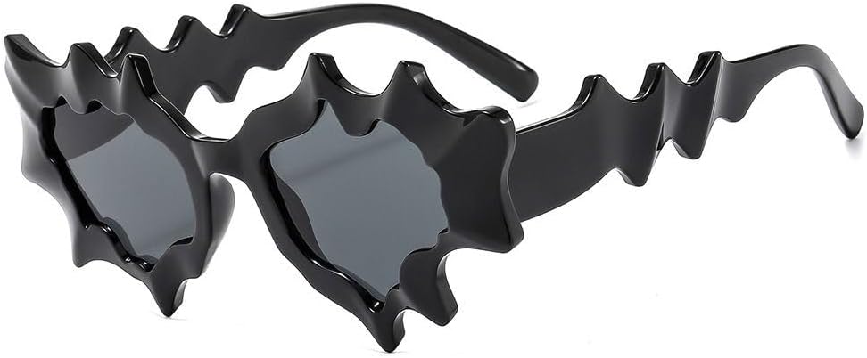 

Модные солнцезащитные очки для женщин в стиле панк, модные солнцезащитные очки для мужчин, необычной формы, очки для вечеринок, защита от ультрафиолета UV400 WNCKSQ, Black