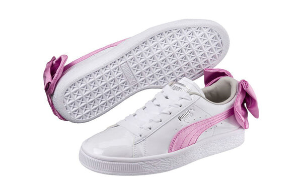 Кроссовки basket bow patent 'white orchid' Puma, розовый — фото 3