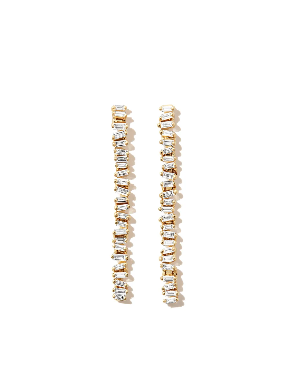 

Серьги-подвески Savannah Midi из желтого золота с бриллиантами Suzanne Kalan, золотой