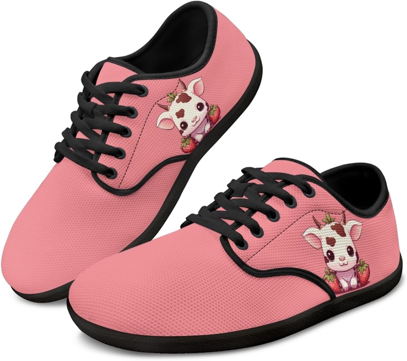 

Мужские кроссовки HUIACONG для босоногих мужчин и женщин, кроссовки с нулевым перепадом высоты подошвы, Cow Baby Strawberry