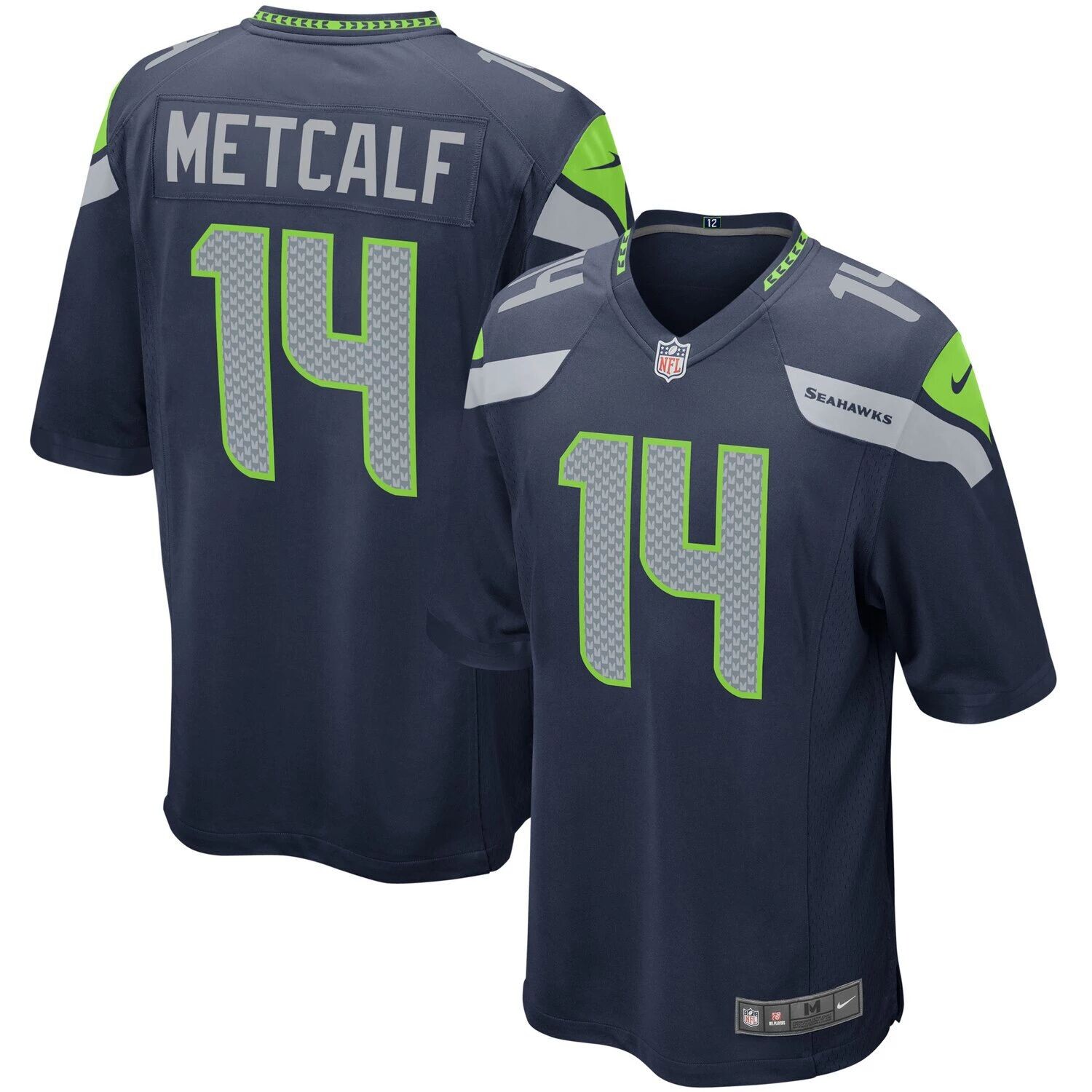 

Мужское джерси Seattle Seahawks DK Metcalf College Navy Game Player Nike