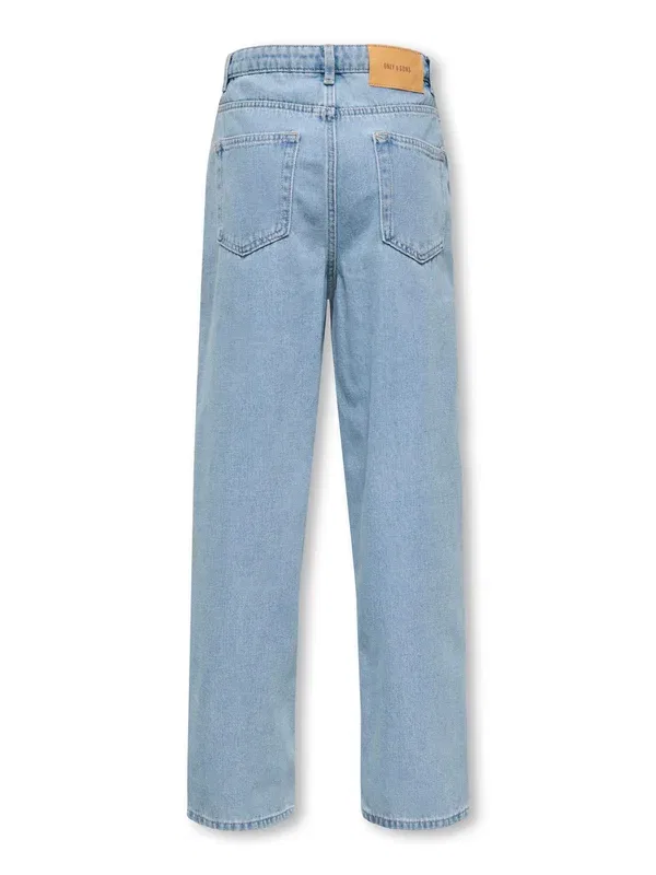 Джинсы прямого кроя Only & Sons Junior, light blue denim, светло-голубой деним — фото 4