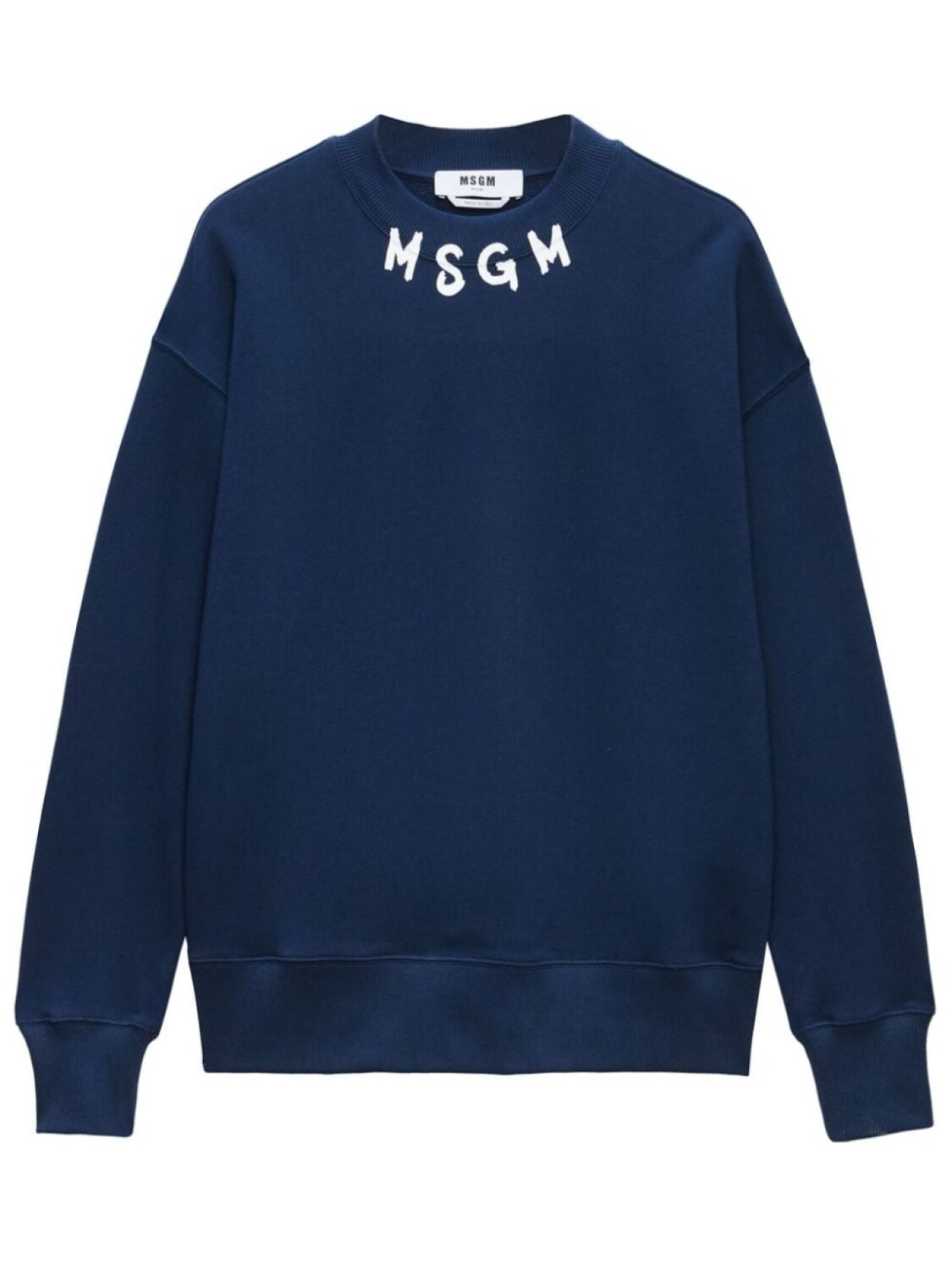 

MSGM толстовка с высоким воротником и логотипом, синий