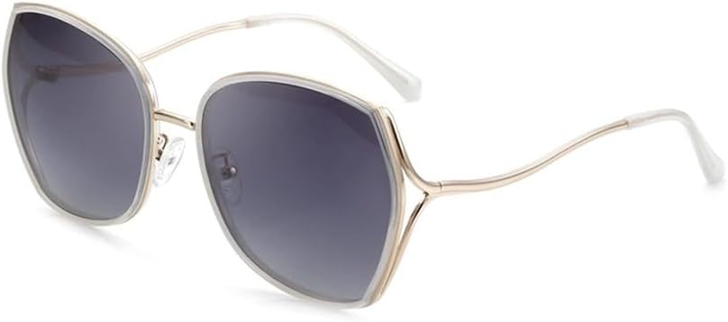 

Защитные поляризованные солнцезащитные очки ProtectionFashion для женщин, модель «кошачий глаз», увеличенного размера, винтажный металлический градиент, защита от УФ-излучения UV400 JWMSXYQR, Cp9607-c4