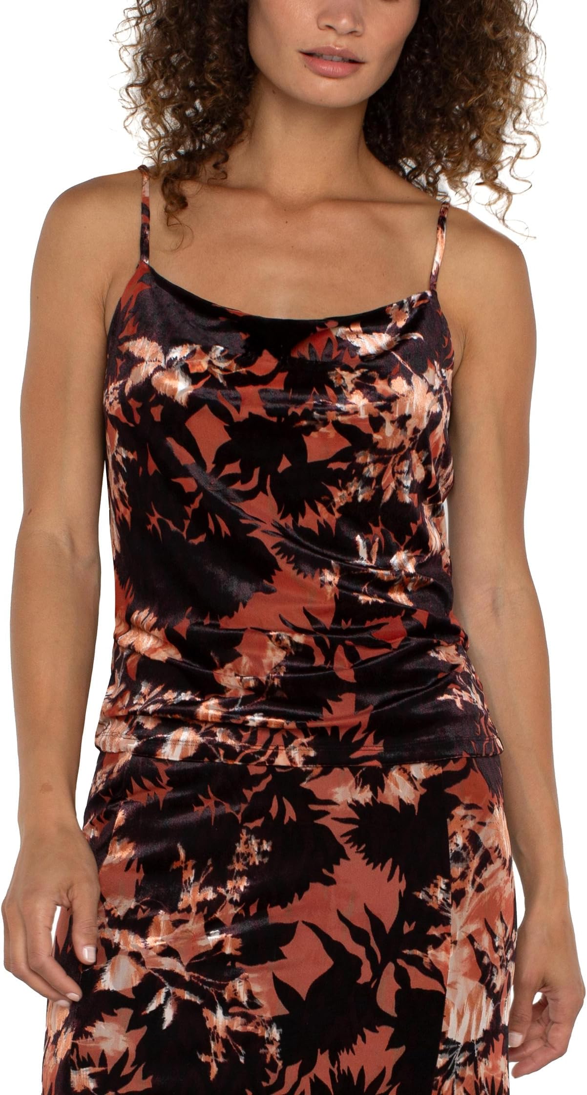 

Платье Liverpool Los Angeles Scoop Neck Knit Camisole Burnout Velvet Knit, цвет Fire Opal Burnout
