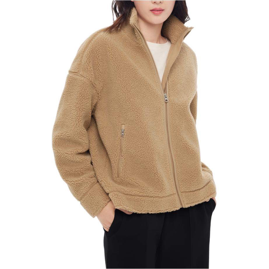

Пальто женское из ротанга цвета абрикоса на бархатной основе AIGLE, Rattan Apricot