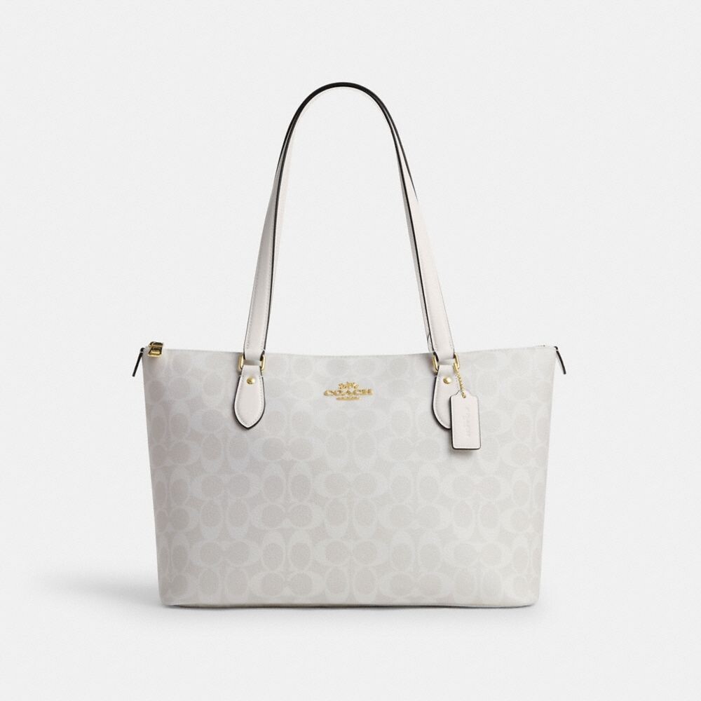 

Сумка тоут COACH Gallery Tote, цвет Gold/Chalk/Glacier White, Белый, Сумка тоут COACH Gallery Tote, цвет Gold/Chalk/Glacier White