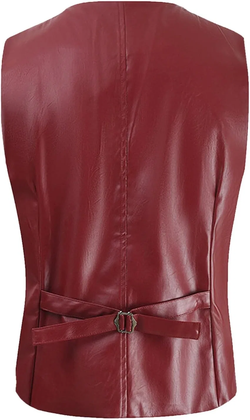 Мужской топ-майка Slim Fit Ribbed, Wine — фото 3
