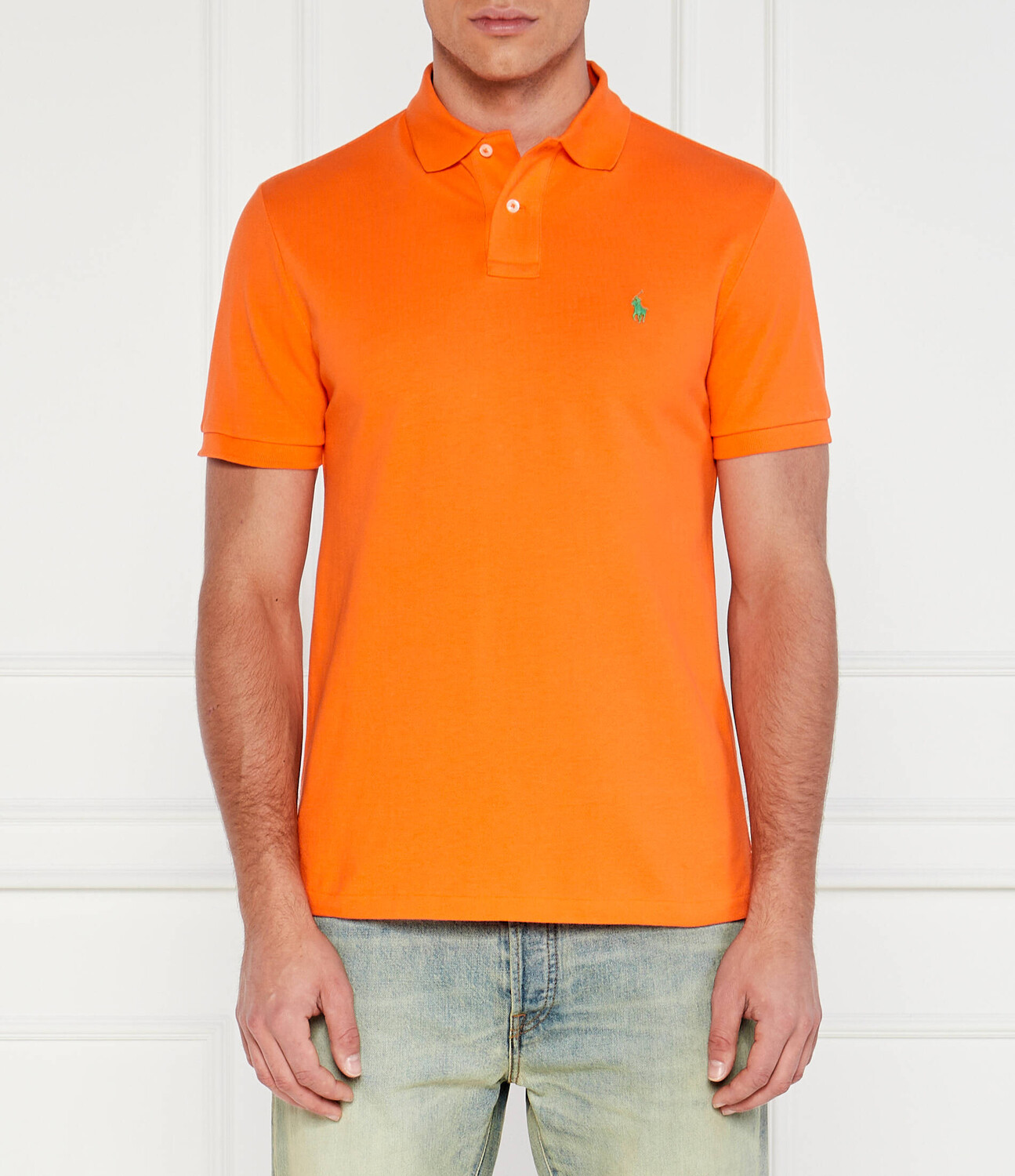 

Поло POLO RALPH LAUREN Slim Fit, оранжевый