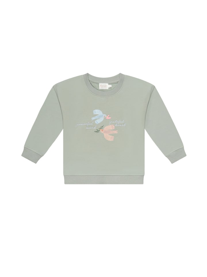 

Leevje Свободная толстовка «Спокойный ум, благодарное сердце» нежно-зеленого цвета