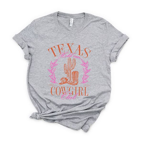 

Футболка с принтом Texas cowgirl club Simply Sage Market, Heather Grey, Серый, Футболка с принтом Texas cowgirl club Simply Sage Market, Heather Grey