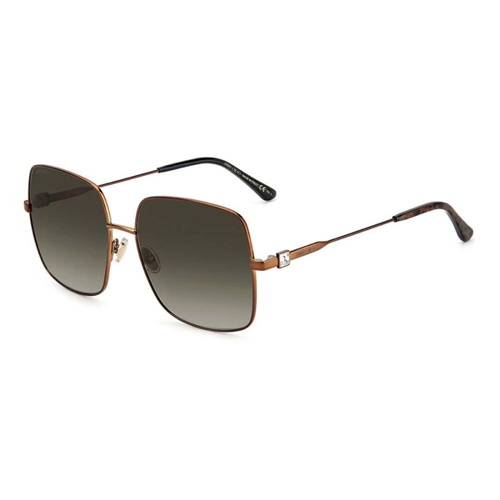 

Коричневые металлические солнцезащитные очки Jimmy Choo Eyewear
