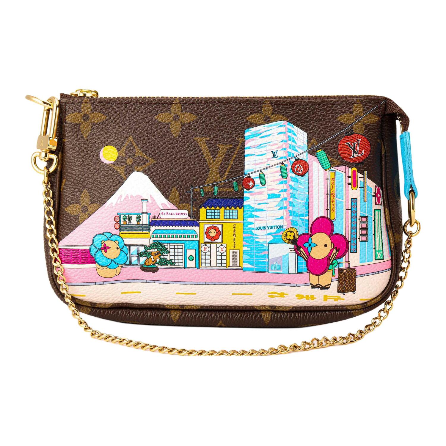 

Миниатюрная сумочка-кошелек Вивьен Праздничная Монограмма Канва/Синий LOUIS VUITTON