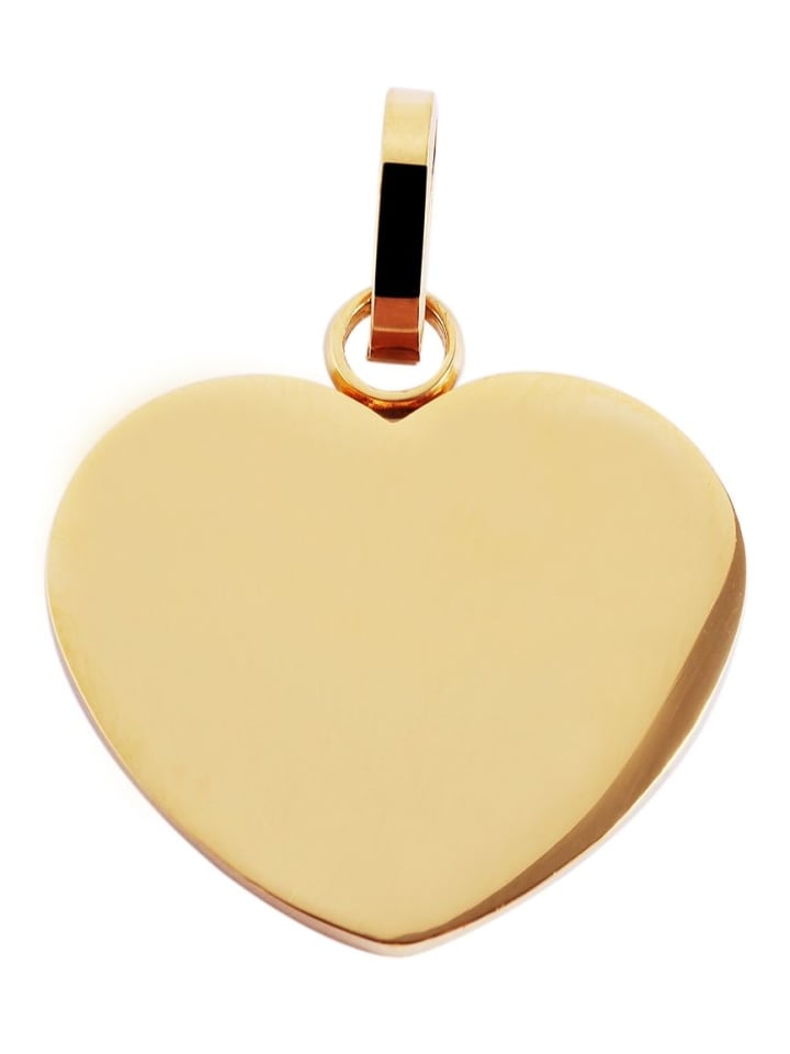 

Adeliás Женский кулон - кулон в форме сердца с гравировкой, из нержавеющей стали, золотистый