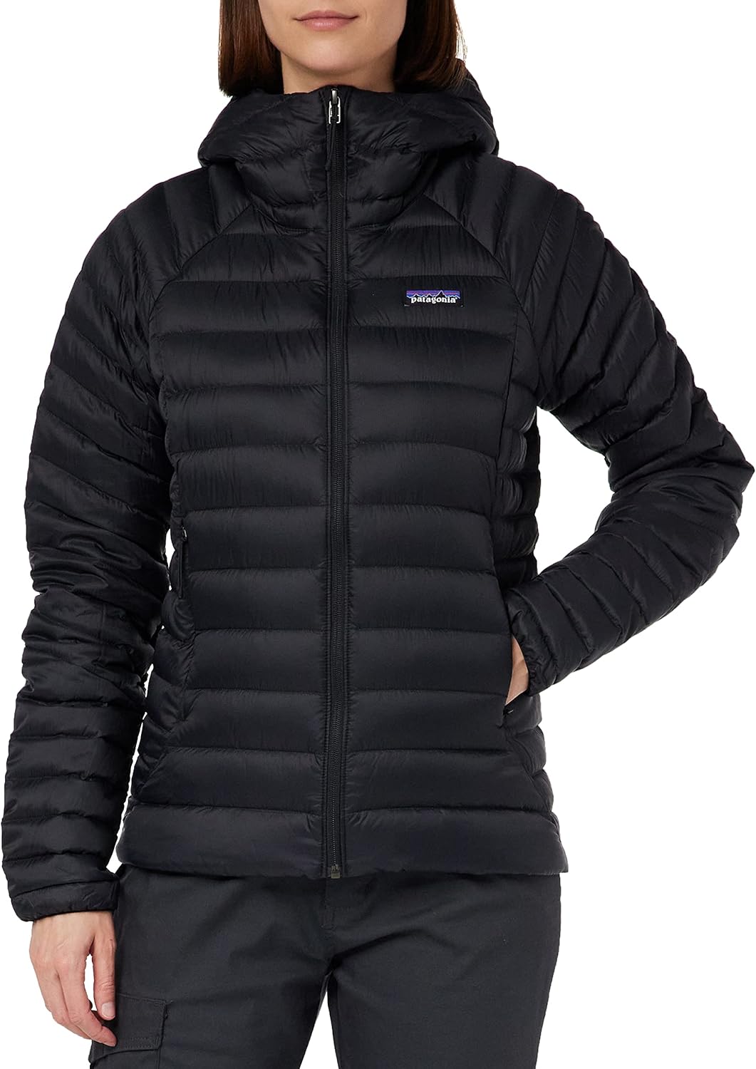

Мужской пуховик Patagonia с капюшоном - новый темно-синий, размер XXL - анорак, Black