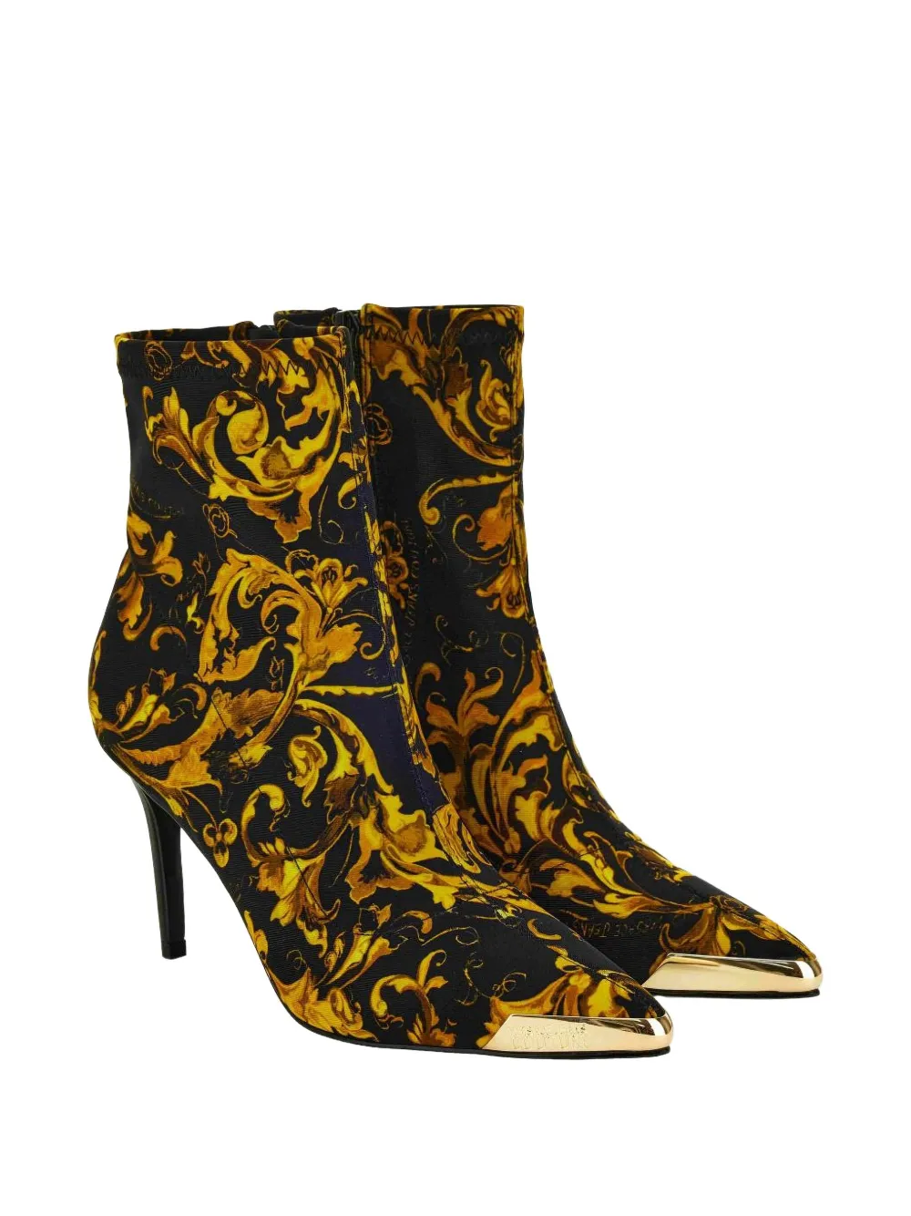 Ботильоны на шпильке с принтом Baroque Versace Jeans Couture, черный — фото 2