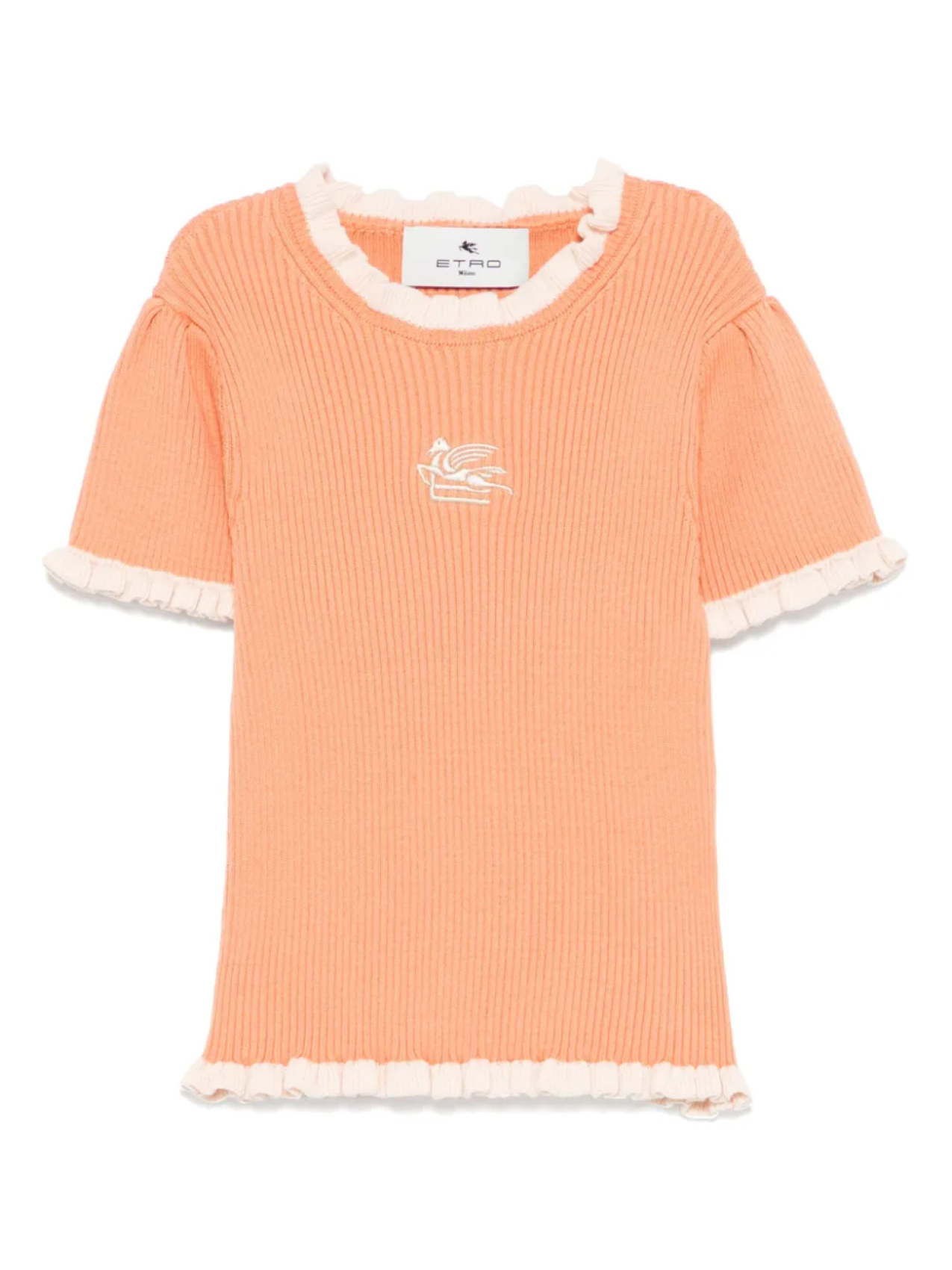 

ETRO KIDS футболка в рубчик, оранжевый