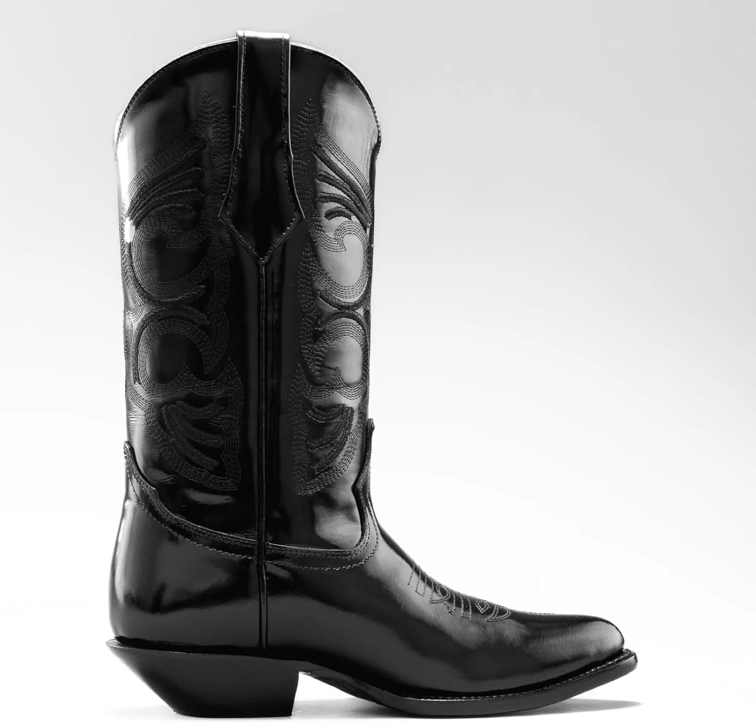 Мужские ковбойские сапоги Joe Boots 900C из натуральной кожи с хамелеоновой отделкой, J-носок, каблук 1,5 дюйма Joe Exclusive, черный — фото 3