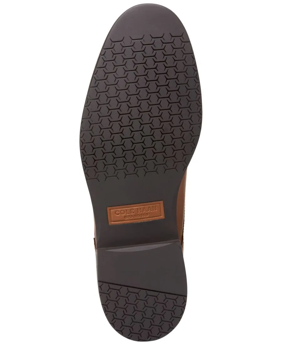 Мужские оксфордские туфли Bedford с гладким носком и шнуровкой Cole Haan, British Tan — фото 4