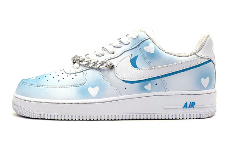 

Кроссовки Nike Air Force 1 Skateboard Shoes Women's Low-Top White Blue, Синий, Кроссовки Nike Air Force 1 Skateboard Shoes Women's Low-Top White Blue