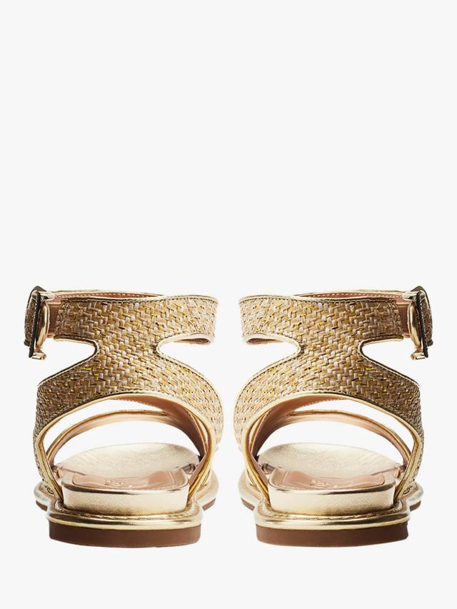 Нолана кожаные сандалии с ремешками Moda in Pelle, Natural/Gold — фото 3