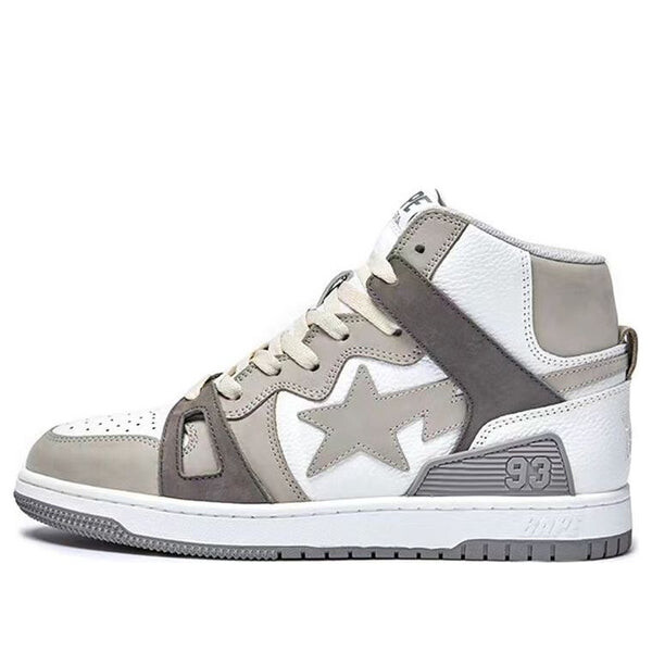 

Кроссовки bape sta 93 high 'grey white' A Bathing Ape, серый