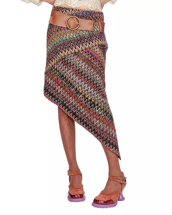 

Многоасимметричная юбка Барджелло Anna Sui, мультиколор