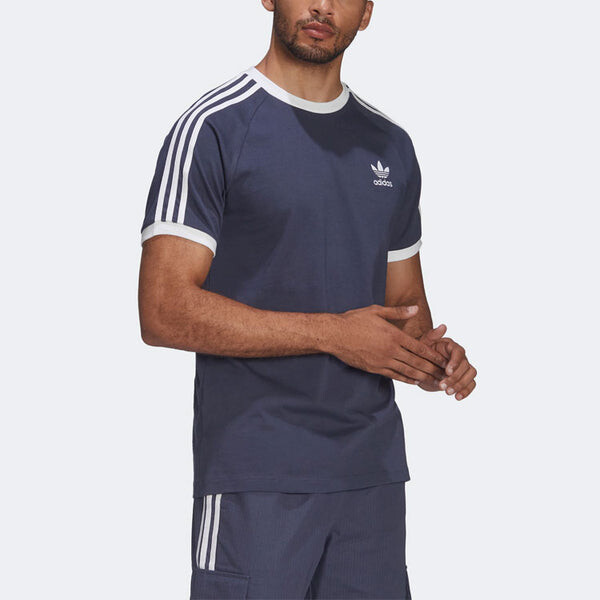 Футболка Men's adidas originals Home Short Sleeve Blue Purple T-Shirt, синий — фото 4